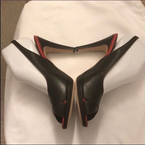 GRAFFITI BLACK/RED LEATHER SLINGBACK SANDA… - Picture 5 of 7